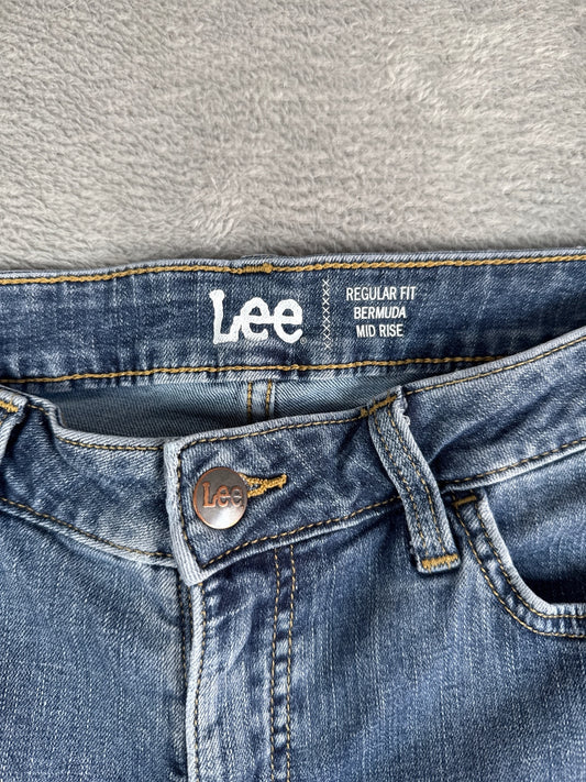 Lee Regular Fit Bermuda Mid Rise Denim Shorts - W34