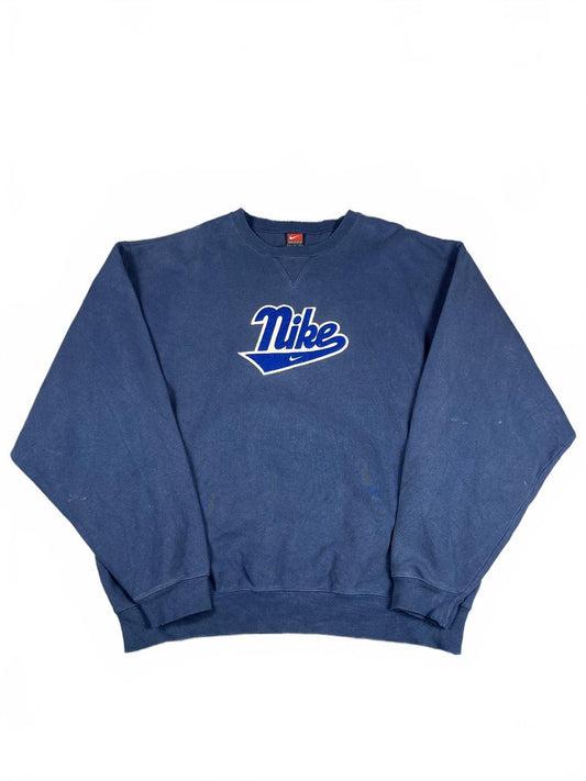 Vintage Nike Team Navy Blue Crewneck Sweatshirt Size L