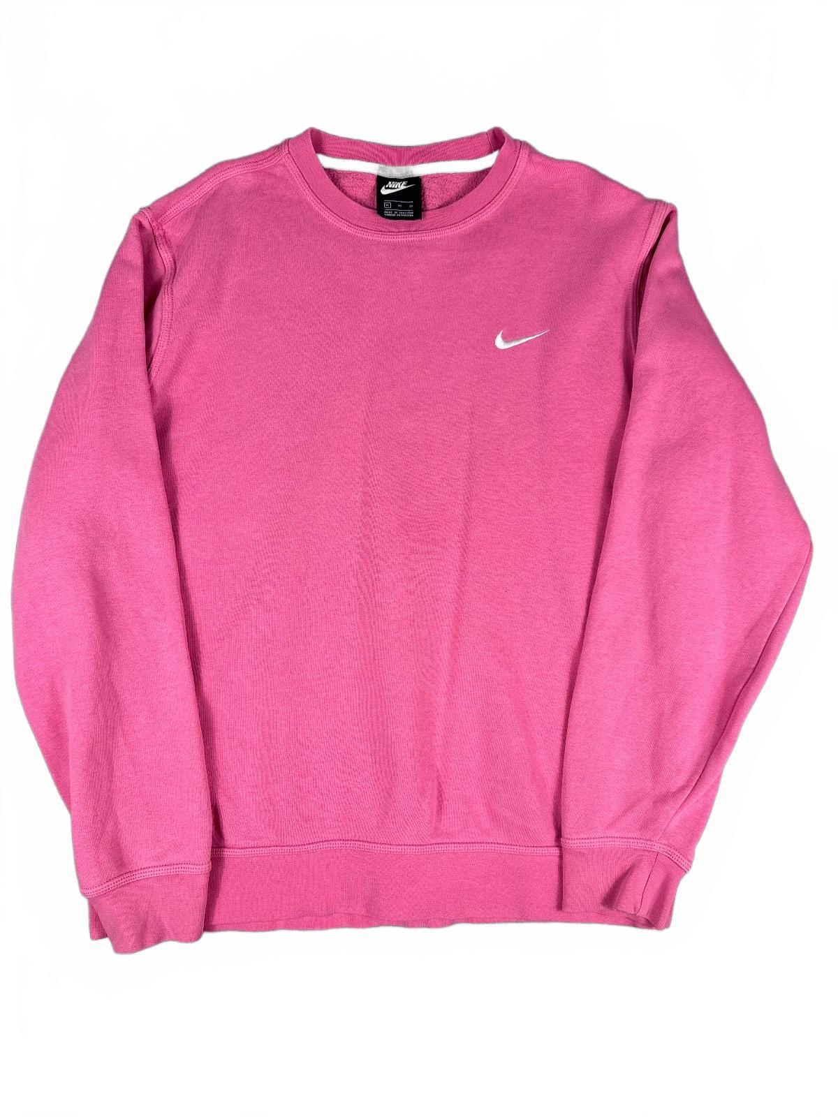 Nike Pink Crewneck Sweatshirt with White Swoosh Logo - XL