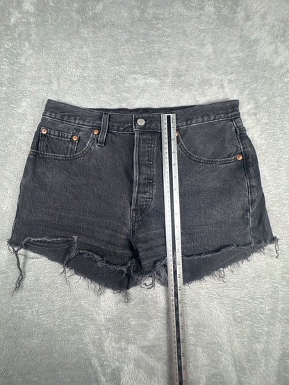 Levi's 501 Black Denim Cutoff Shorts W29