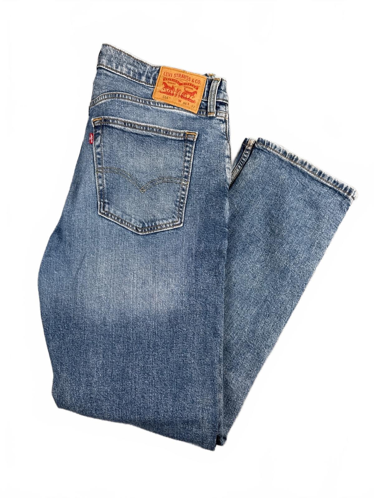Levi's 514 Straight Fit Blue Denim Jeans W36 L32