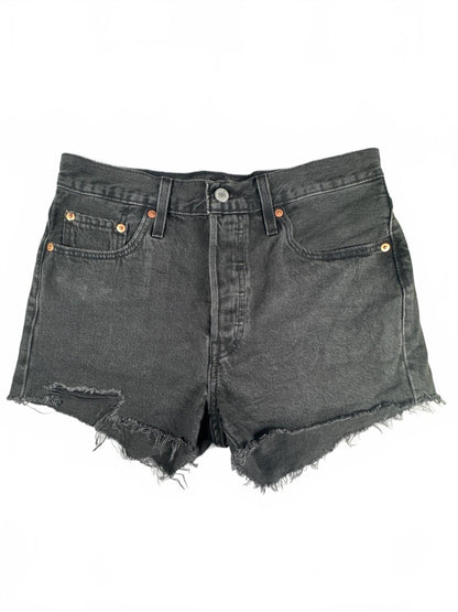 Levi's 501 Black Denim Cutoff Shorts W28