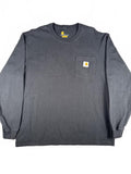 Carhartt Original Fit Long Sleeve Black Pocket T-Shirt SizeL