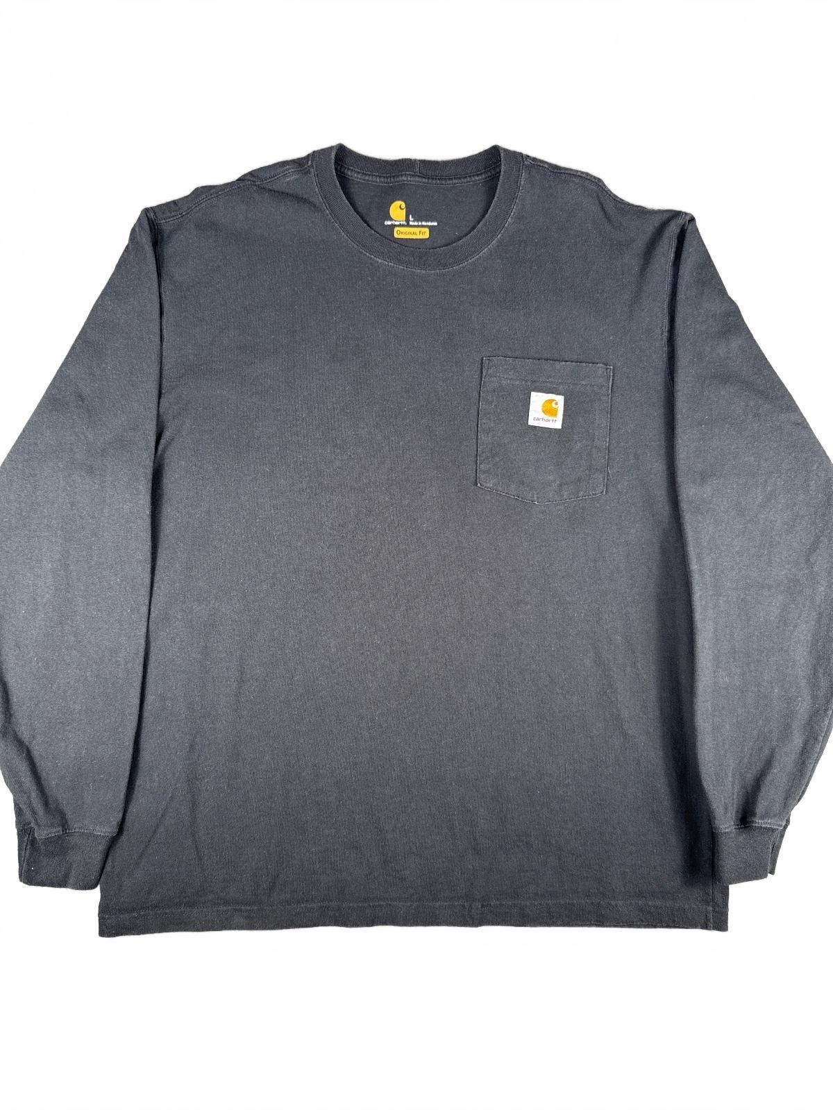 Carhartt Original Fit Long Sleeve Black Pocket T-Shirt SizeL