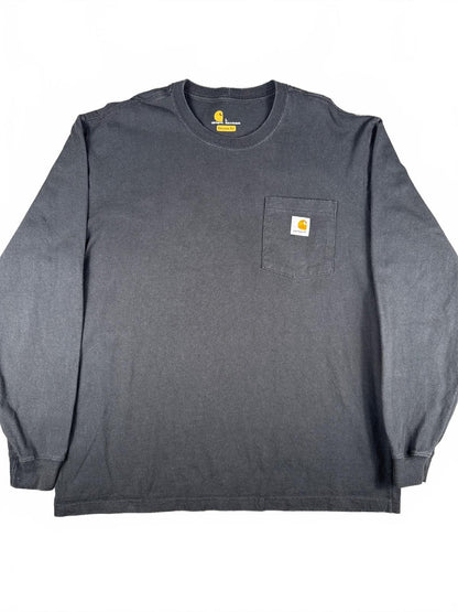 Carhartt Original Fit Long Sleeve Black Pocket T-Shirt SizeL