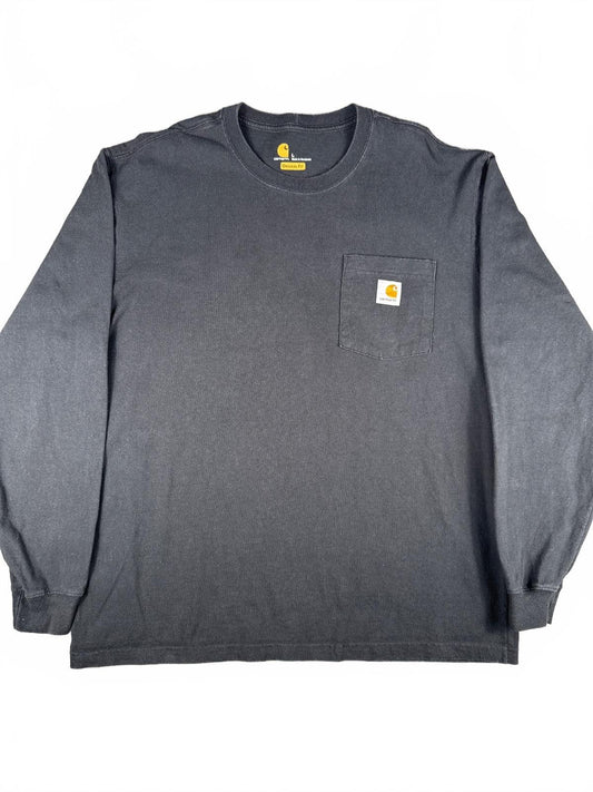 Carhartt Original Fit Long Sleeve Black Pocket T-Shirt SizeL