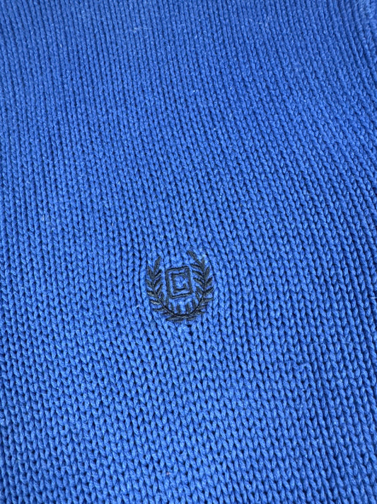Chaps Blue Half-Zip Knit Sweater Size L