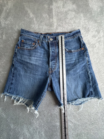 Levi's Premium Capital E 501 Blue Denim Cutoff Shorts W25