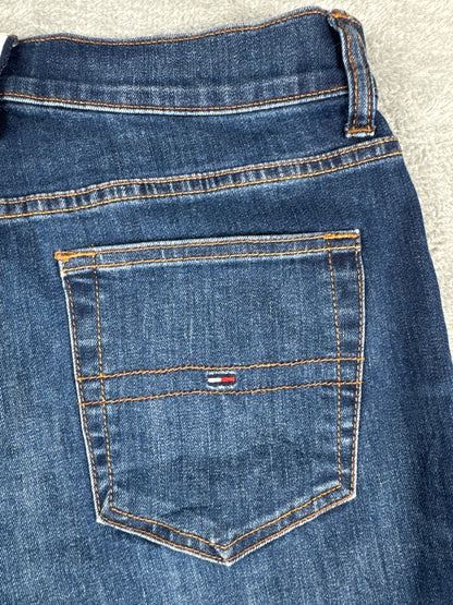 Tommy Hilfiger Denim Men's Blue Raw Hem Denim Shorts - 8