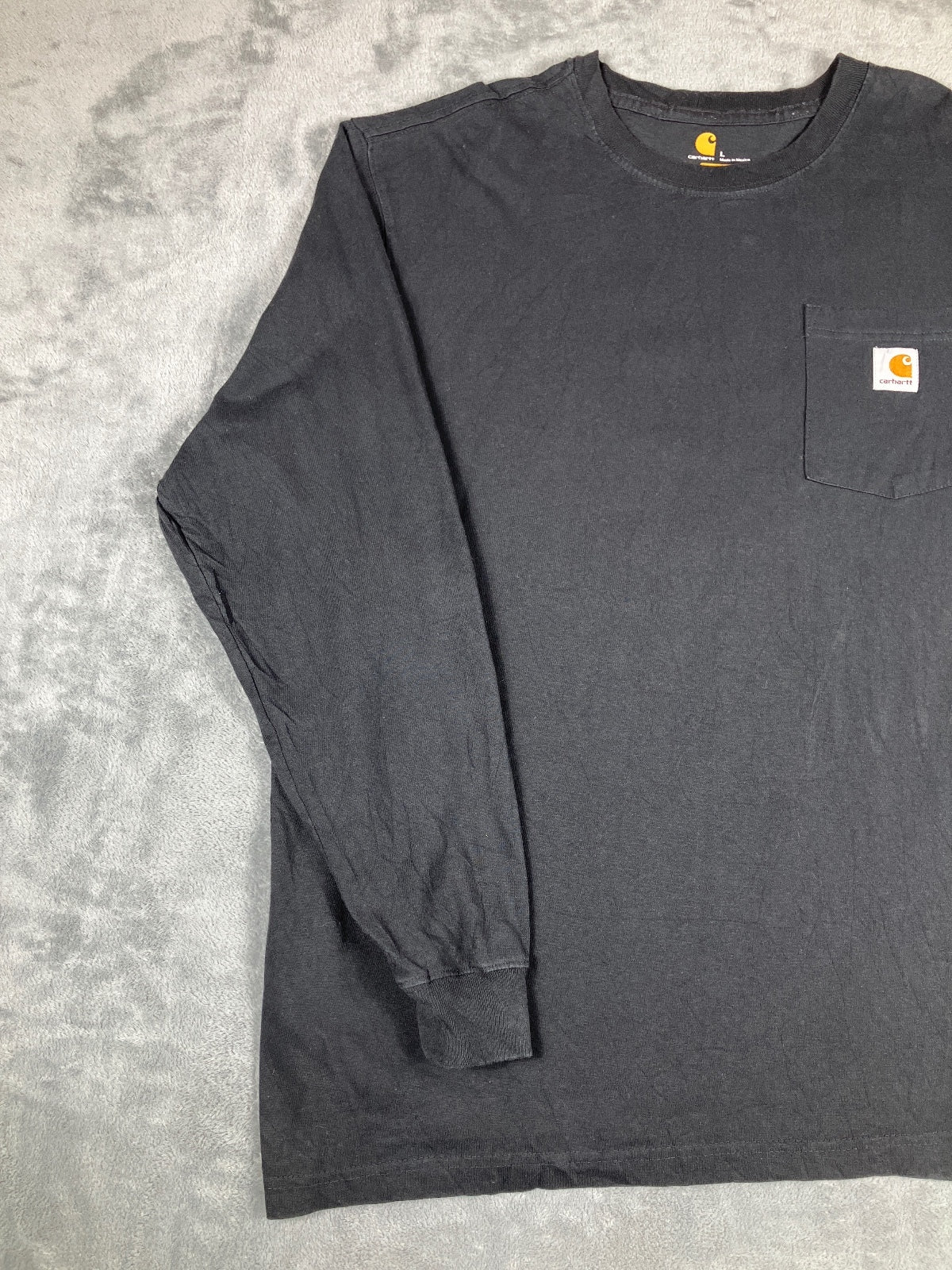 Carhartt Black Long Sleeve Pocket T-Shirt Size L