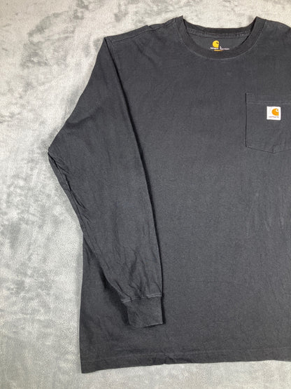 Carhartt Black Long Sleeve Pocket T-Shirt Size L