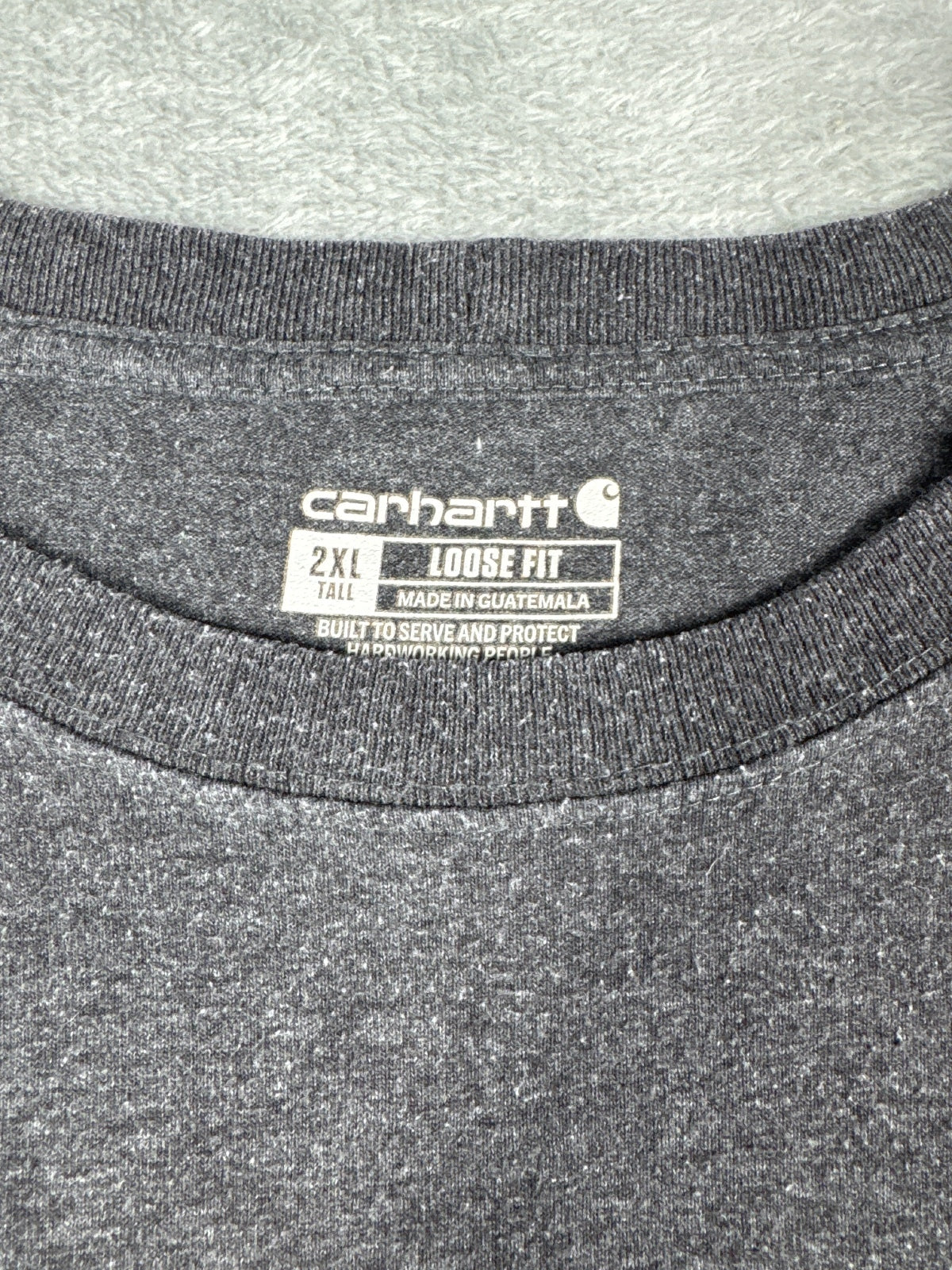 Carhartt Men's Tall Loose Fit Grey Pocket T-Shirt Size XXL