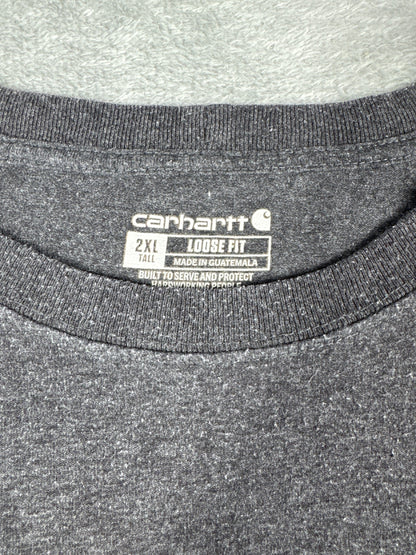 Carhartt Men's Tall Loose Fit Grey Pocket T-Shirt Size XXL