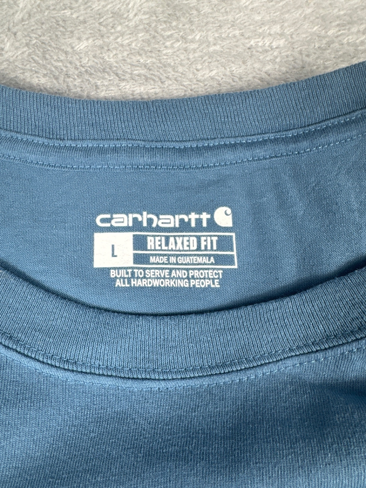 Carhartt Relaxed Fit Blue Pocket T-Shirt Size L