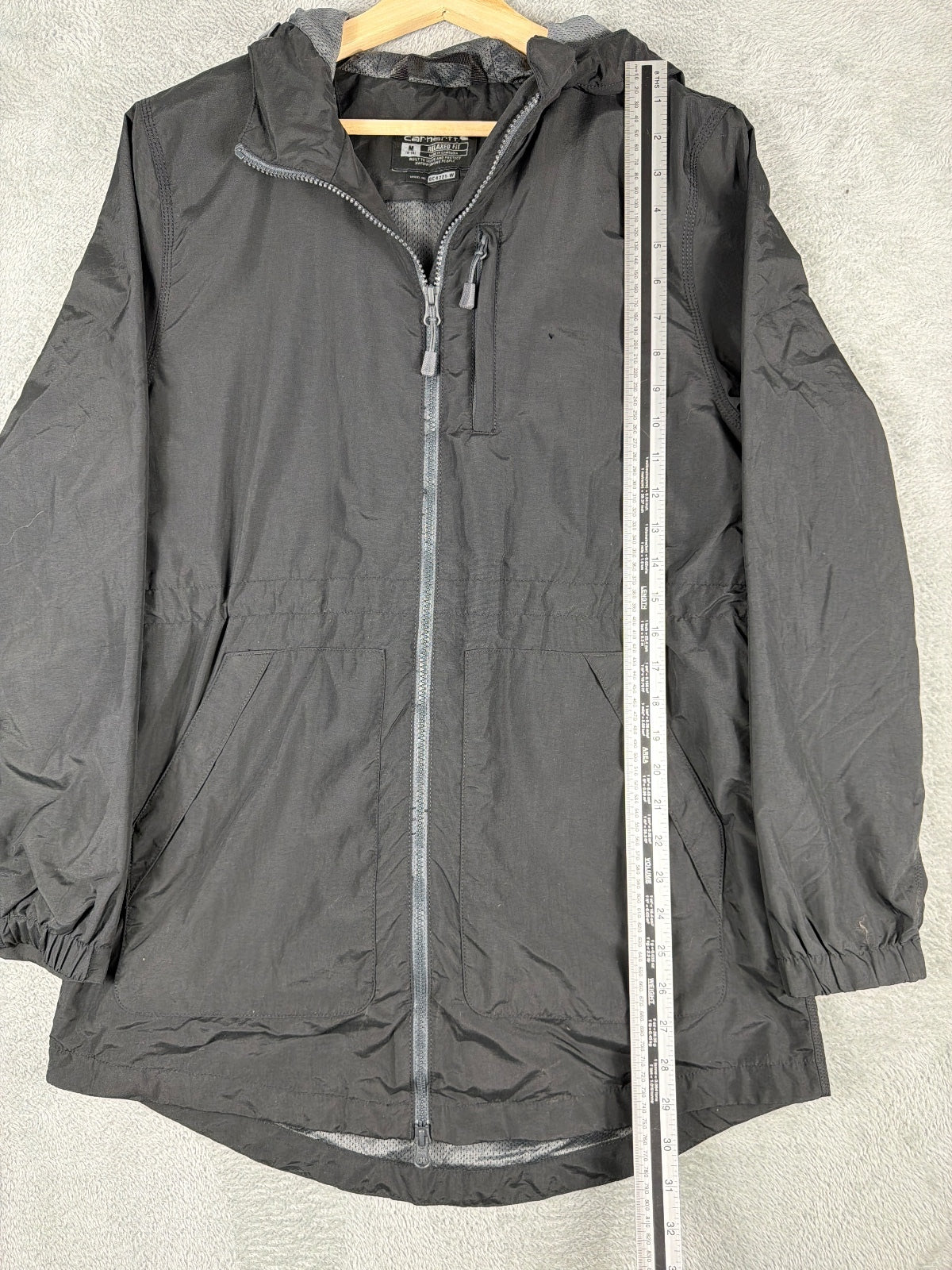 Carhartt Rain Defender Black Relaxed Fit Jacket Size M