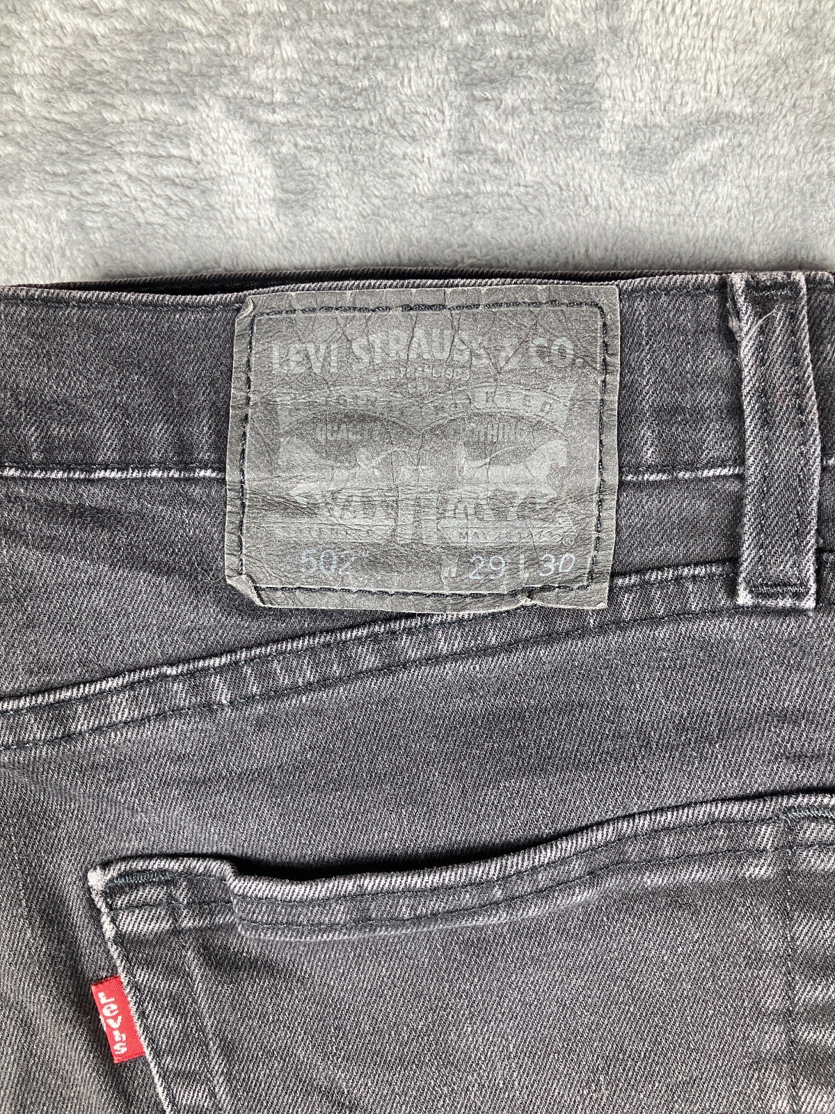 Levi's 502 Black Slim Fit Jeans Waist 29 Length 30