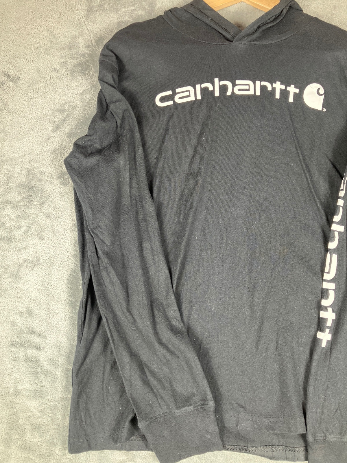 Carhartt Black Long Sleeve Hooded T-Shirt XL