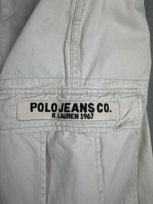 Polo Jeans Co. Ralph Lauren Men's White Cargo Shorts W36