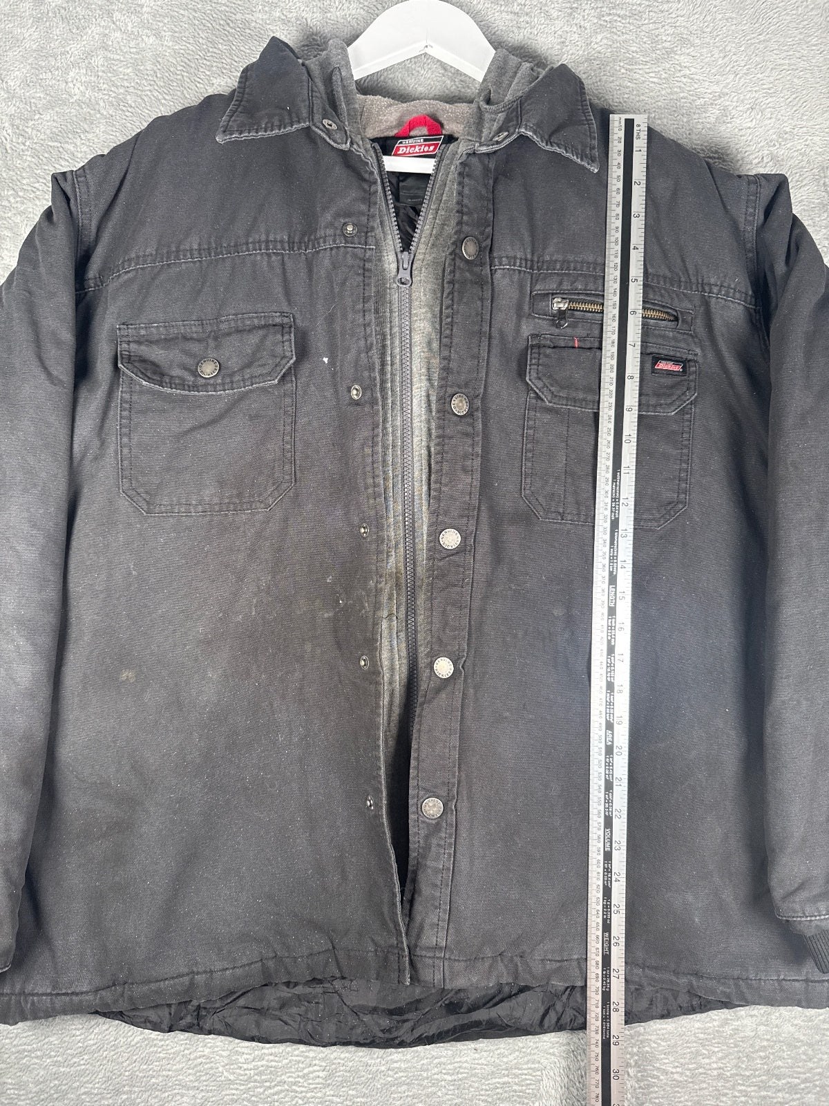 Dickies Genuine Black Hooded Work Jacket with Zip - Size 2XL