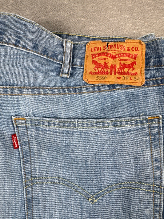 Levi's 559 Relaxed Straight Fit Denim Jeans W38 L34
