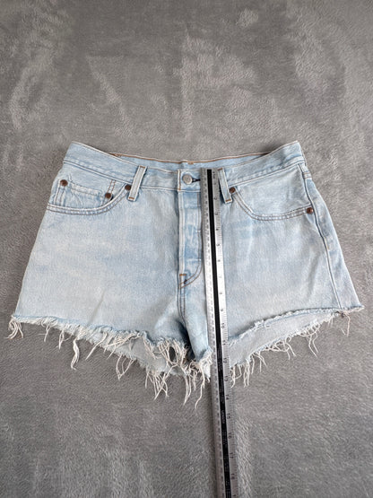 Levi's Premium Capital E 501 Light Blue Denim Shorts W29