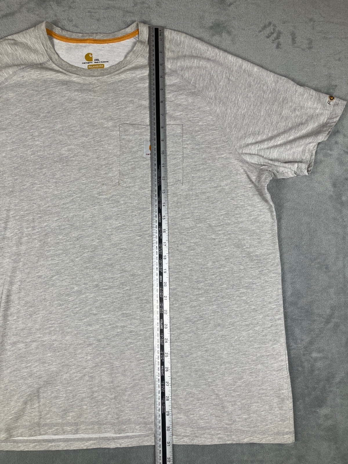 Carhartt Men's Relaxed Fit Grey Pocket T-Shirt Size 2XL
