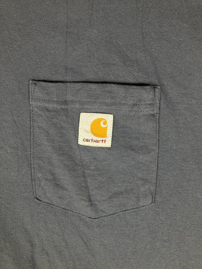 Carhartt Original Fit Navy Blue Pocket T-Shirt Size XL