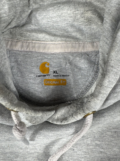 Vintage Retro Carhartt Grey Hoodie Sweatshirt XL