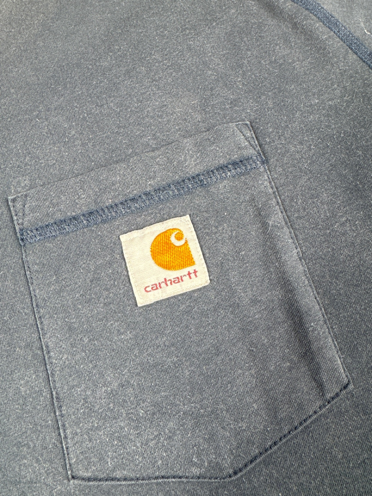 Carhartt Relaxed Fit Long Sleeve Navy T-Shirt Size XL