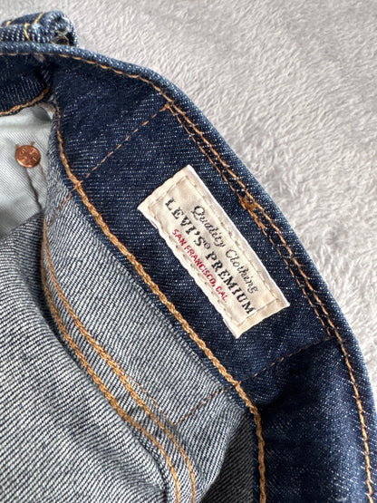 RARE Levi's 505 Premium Blue Denim 3/4 Length Jeans W34