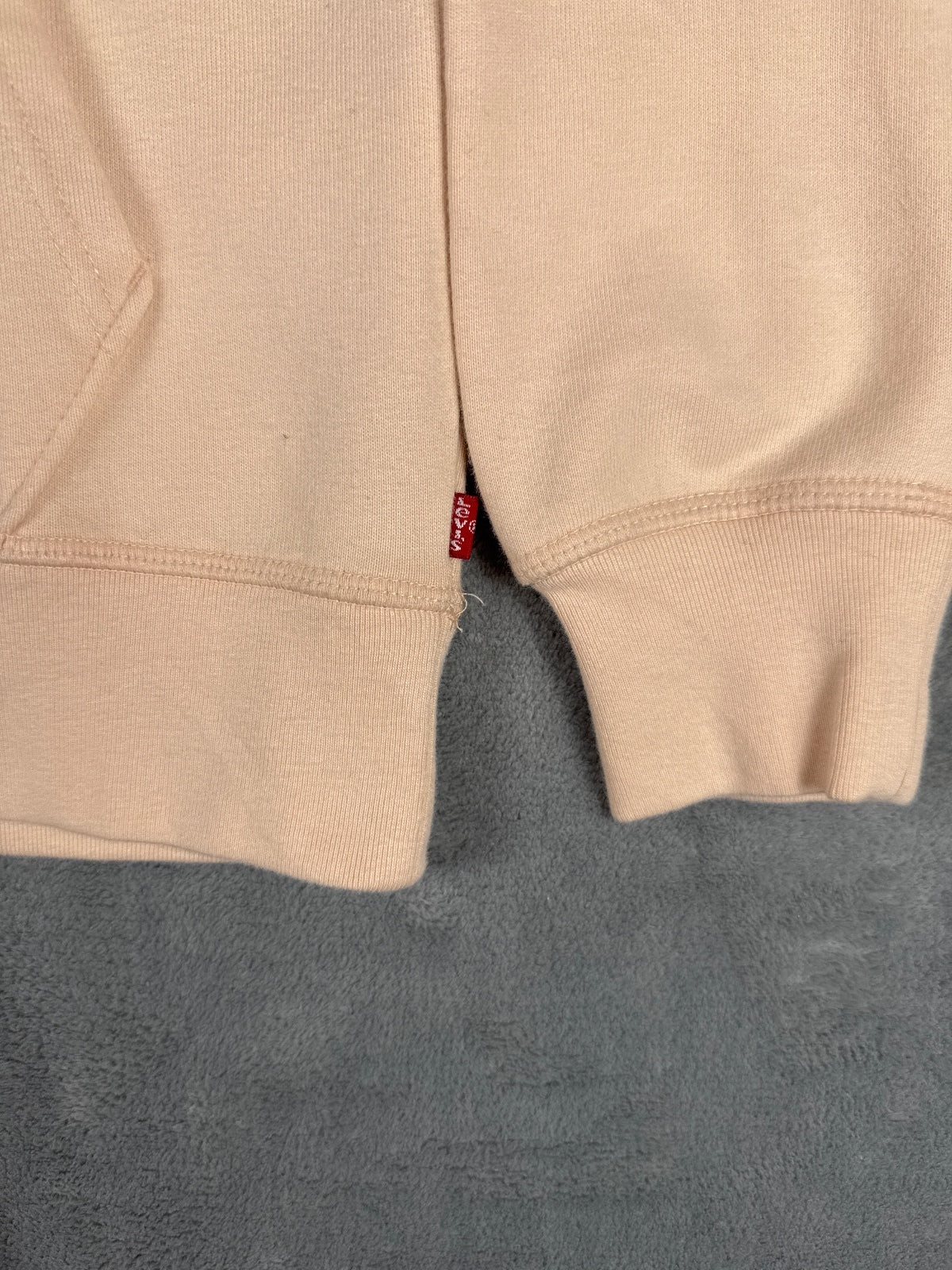 Vintage Levi's Beige Peach Hoodie Sweatshirt XXS