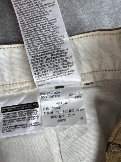 Levi's Men's Khaki Brown Chino Trousers W34 L30