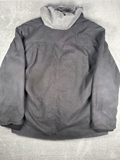 Dickies Genuine Black Hooded Work Jacket with Zip - Size 2XL