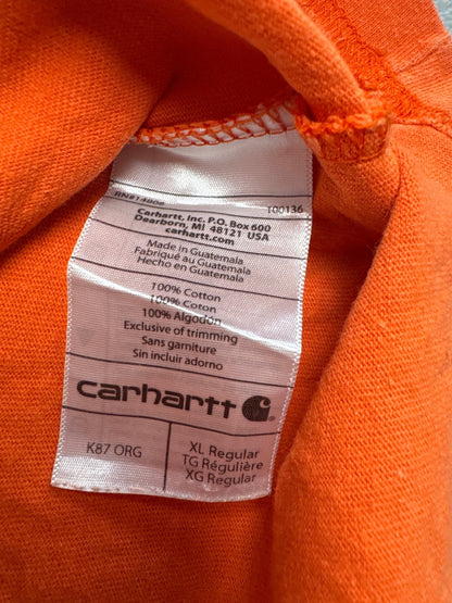 Carhartt Orange Cotton Pocket T-Shirt XL