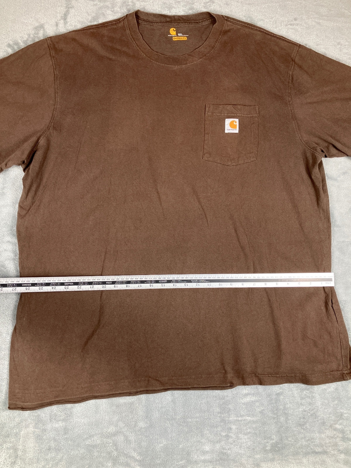 Carhartt Original Fit Brown Pocket T-Shirt Size 2XL