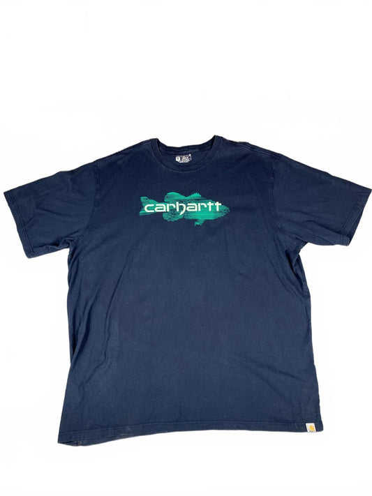 Carhartt Men's Navy Blue Loose Fit T-Shirt Size 3XL Tall