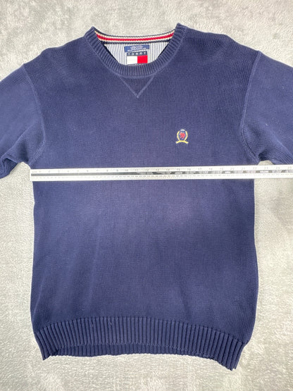 Tommy Hilfiger Navy Blue Cotton Crew Neck Sweater Size XL