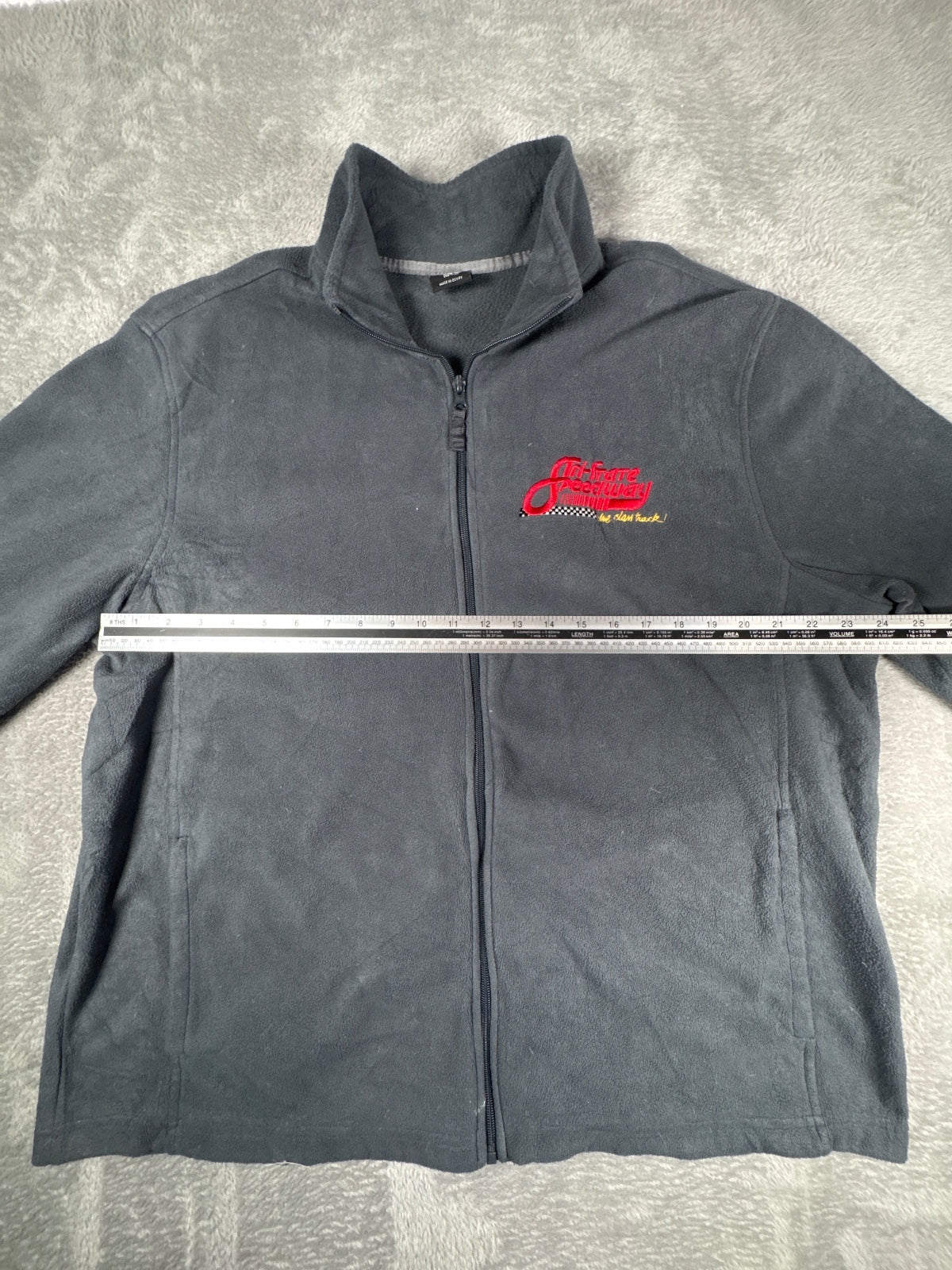 Starter Tri-State Speedway Grey Fleece Jacket Size XL