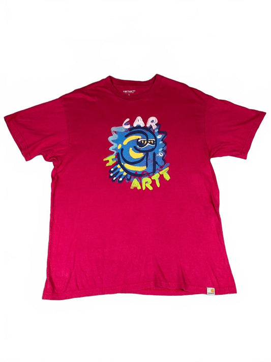 Carhartt Work In Progress Large Red Graphic T-Shirt Size L