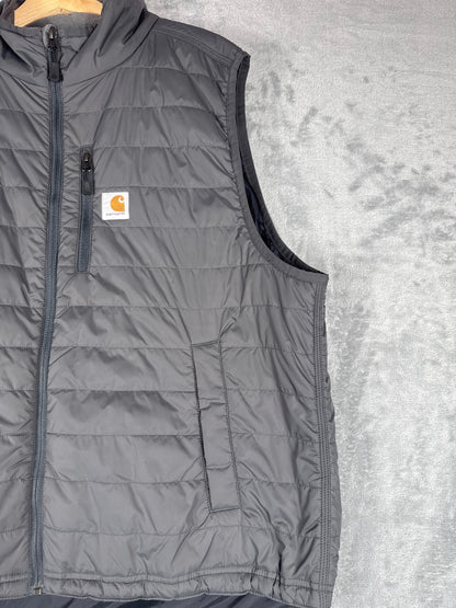 Carhartt Rain Defender 2XL Relaxed Fit Puffer Vest in Gray