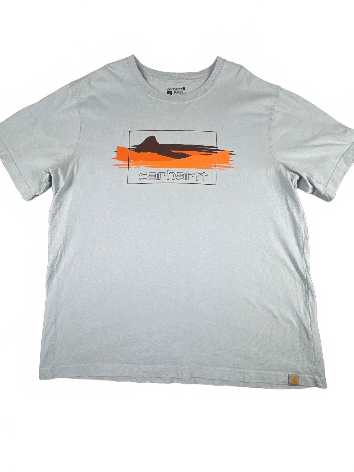 Carhartt Relaxed Fit Graphic T-Shirt in Light Blue Size XL