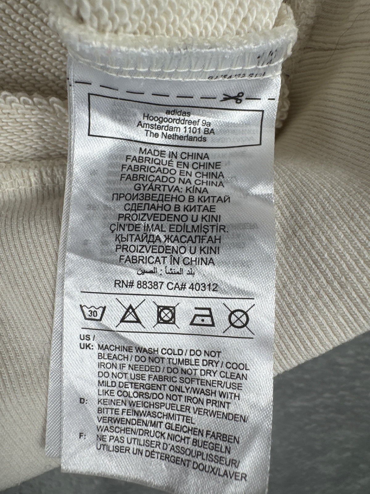 Adidas x Andre Saraiva Kids Cream Crewneck Sweatshirt XL