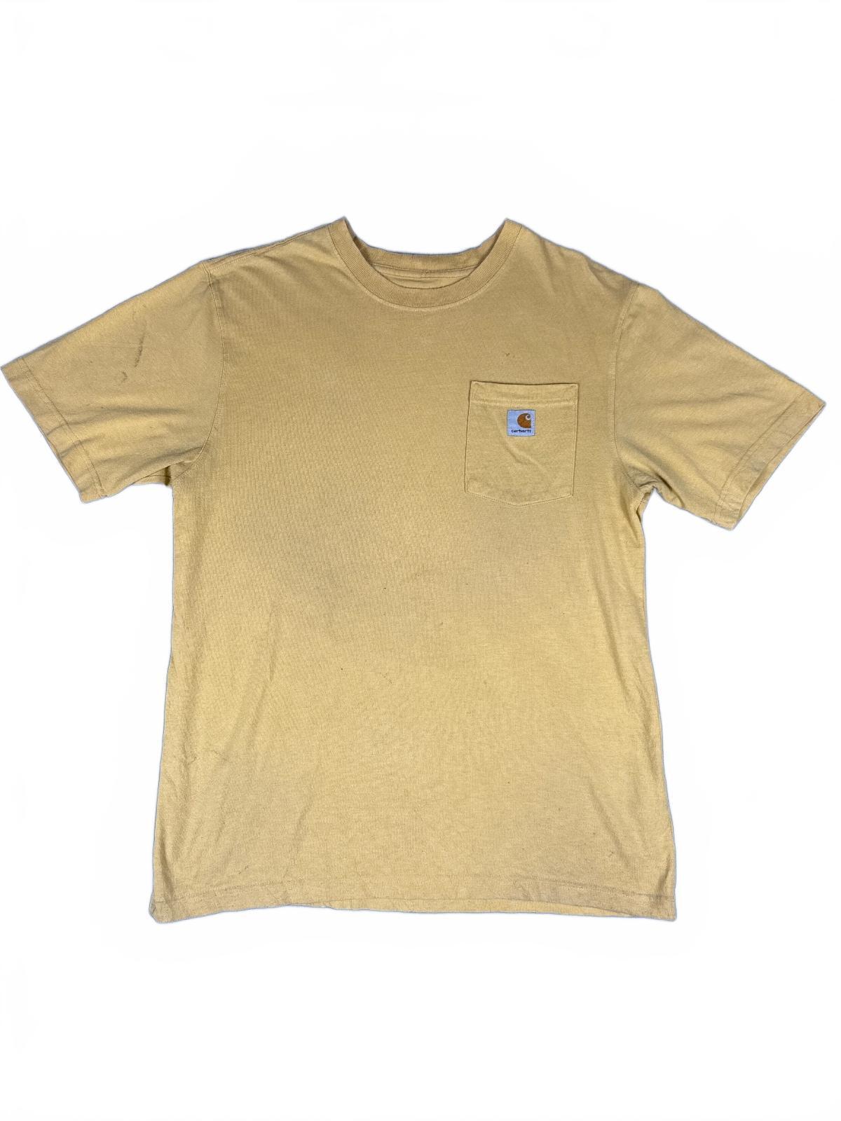 Vintage Carhartt Workwear Yellow Pocket T-Shirt - Large