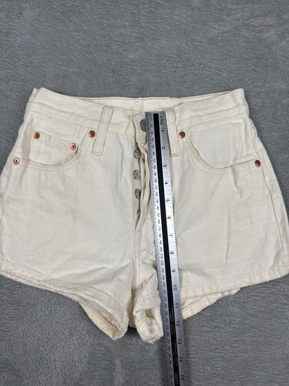 Levi's 501 White Denim Shorts W24