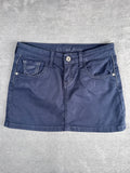 Y2K Guess Navy Blue Denim Mini Skirt with Sequin Pocket S4-6
