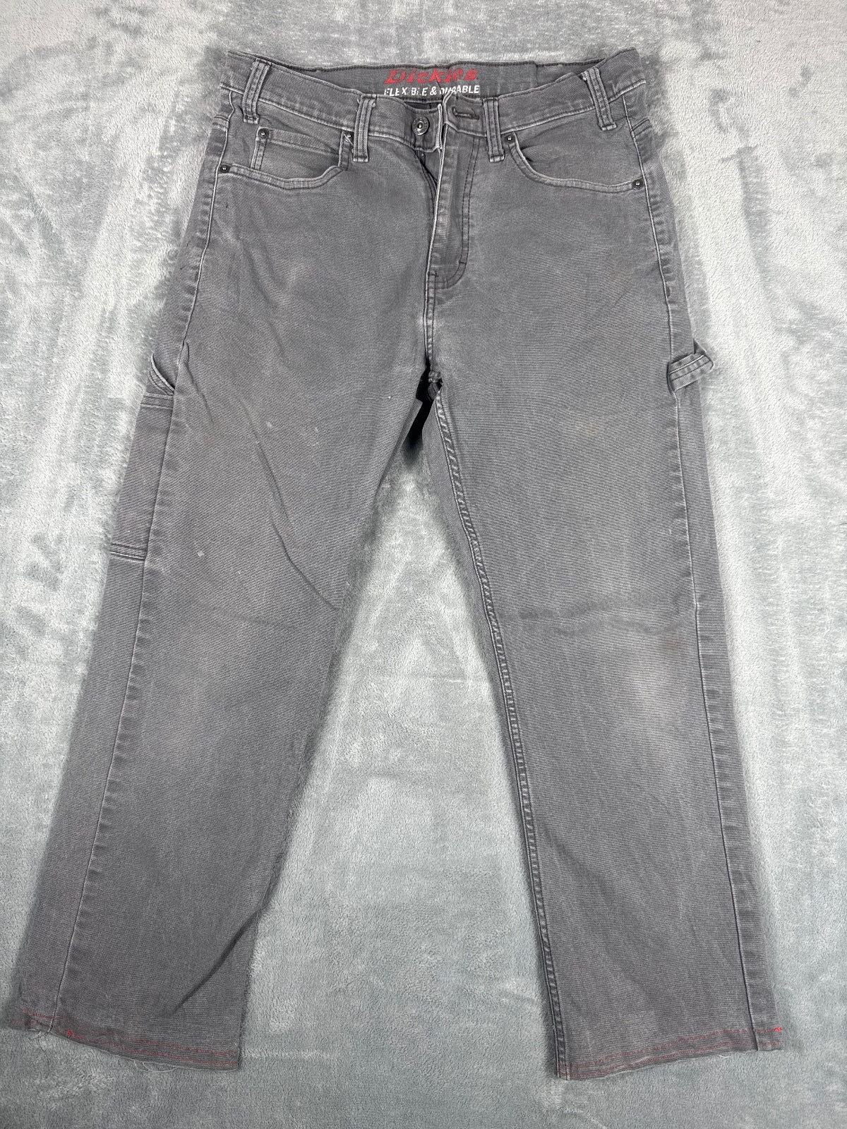 Dickies Grey Carpenter Work Trousers with Utility Pocket W32