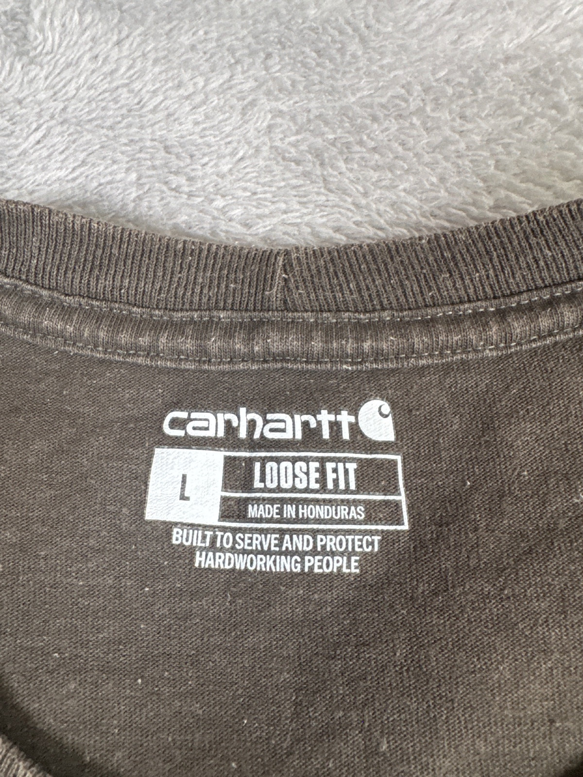 Carhartt Loose Fit Large Brown T-Shirt Size L