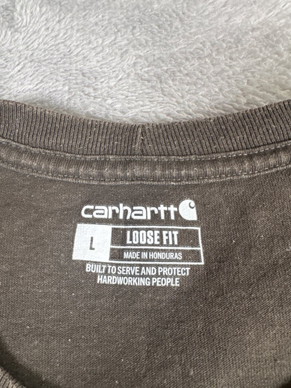 Carhartt Loose Fit Large Brown T-Shirt Size L