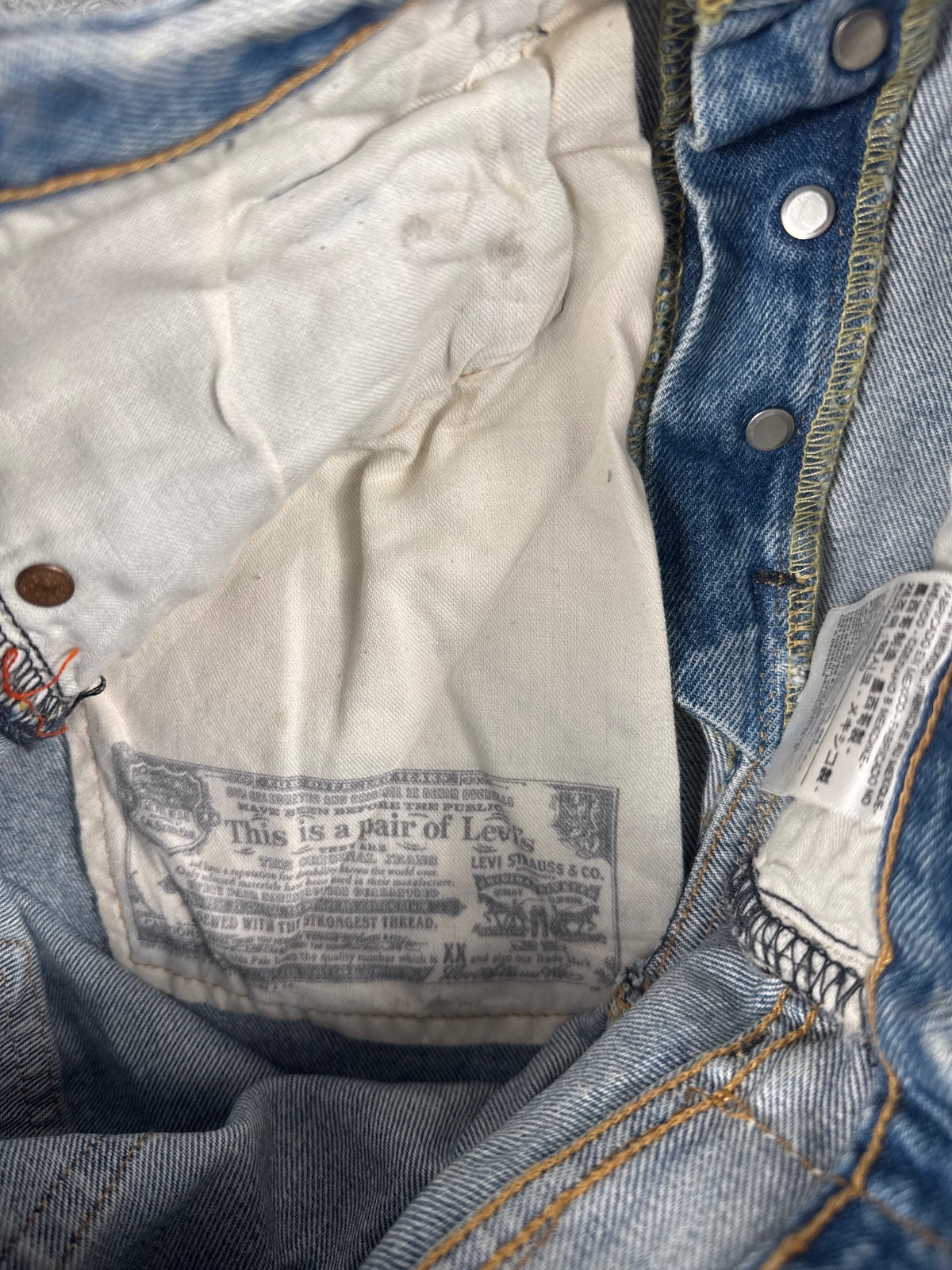 Levi's 501 Denim Shorts with Pride Rainbow Embroidery W29