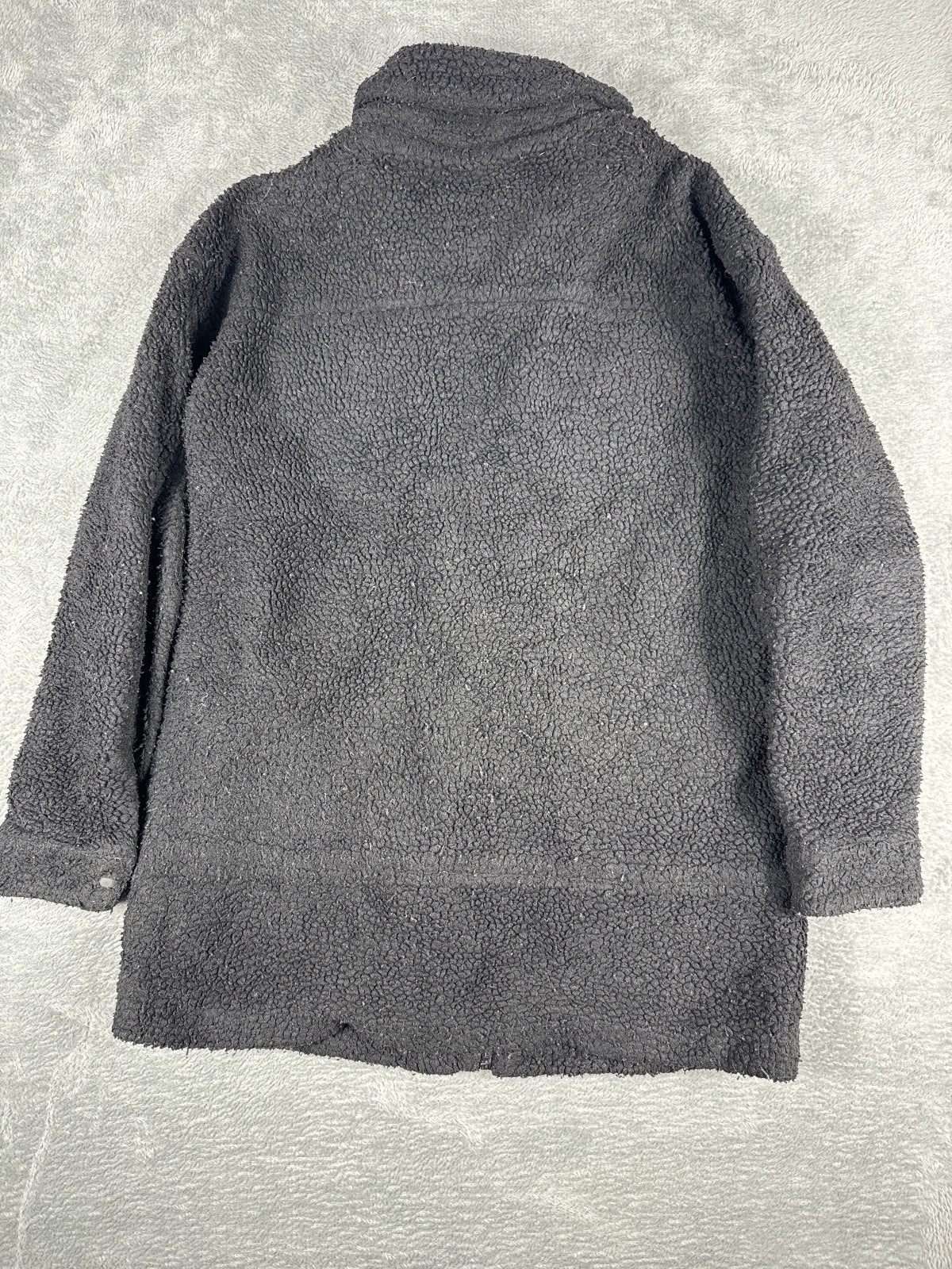 Vintage Retro Levi's Black Sherpa Fleece Jacket - Medium